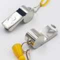 1Pcs Referee Stainless Steel Metal Whistle With Rope Team Sports Rugby Soccer Basketball Cheerleaders Training Supply wholesale