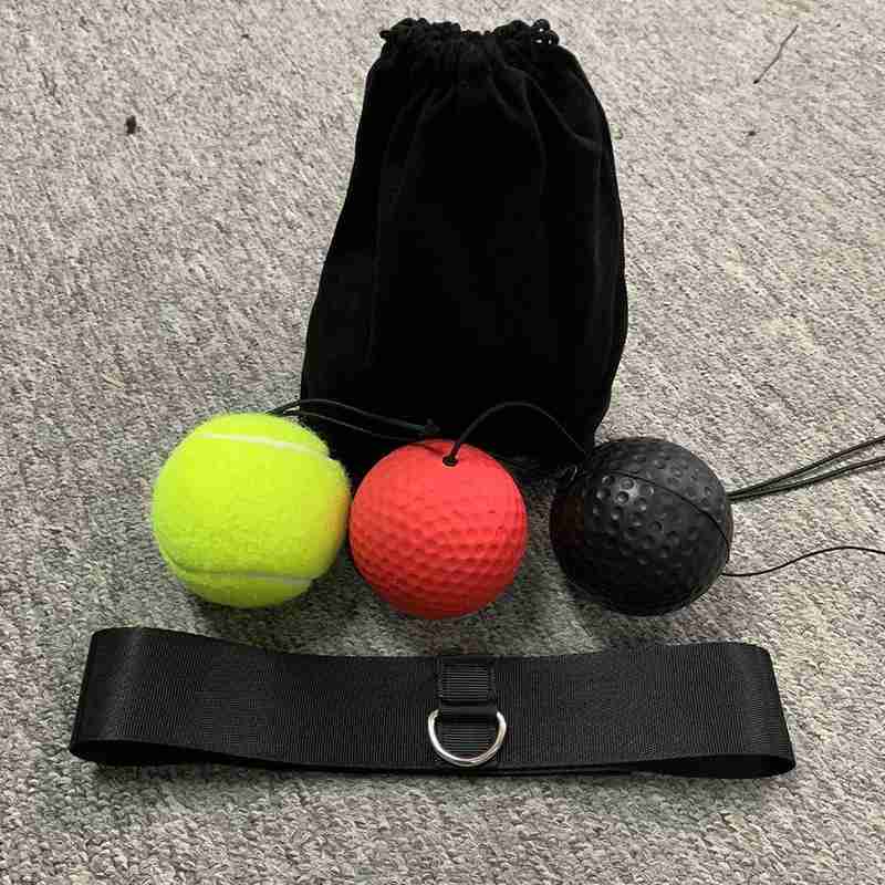 Boxing Reflex Ball set 3 balls Head Band Fighting Speed Exercise Tai Ball Accessories Punch Equipment MMA Muay Training V9W4