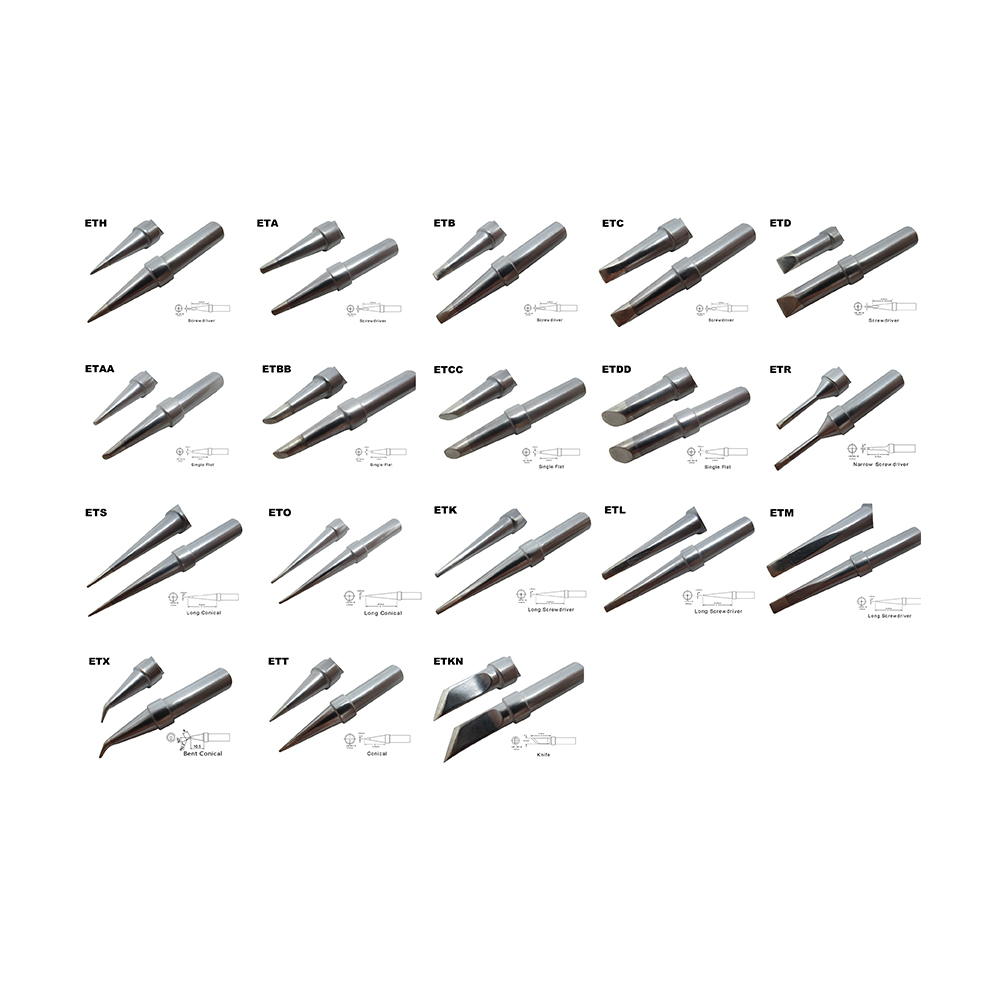 Weller ET Replacement Soldering Tips Fit WES51 WES50 WESD51 WE1010NA W1010 WE1010EU WTL1000S-0 PES51 PES50 LR21 LR20 Iron Bit