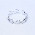 S925 Silvery Open Ring The Olive Branch Freshness Female The Leaves