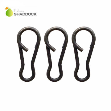 50pcs Matte Black Carp Fishing Snaps Connector Carp Rigs Speed Links Single Hook B Type Snap Carp Fishing Accessories