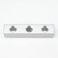 1/4" BSP 20*20mm 3 Way 6 Port Pneumatic Solid Aluminum Quick Connector Manifold Block Splitter Hose Plug Socket Base