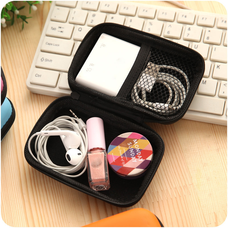 EVA Waterproof Sundries Finishing Package Headphones Cable Storage Zipper Bag Coin Purse Money Pouch Key Holder Case Mini Wallet