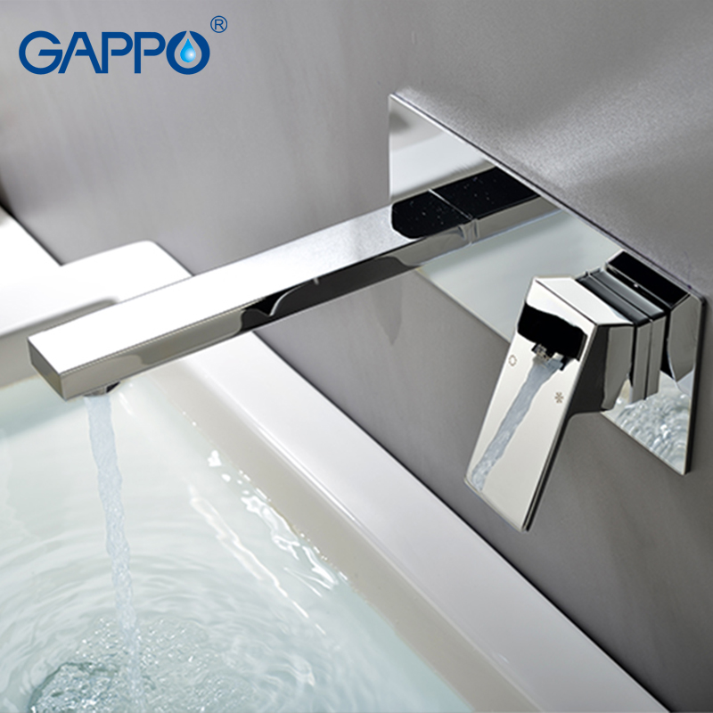 GAPPO Basin Faucet wall mounted bathroom mixer taps waterfall faucet chrome black sink faucet torneira