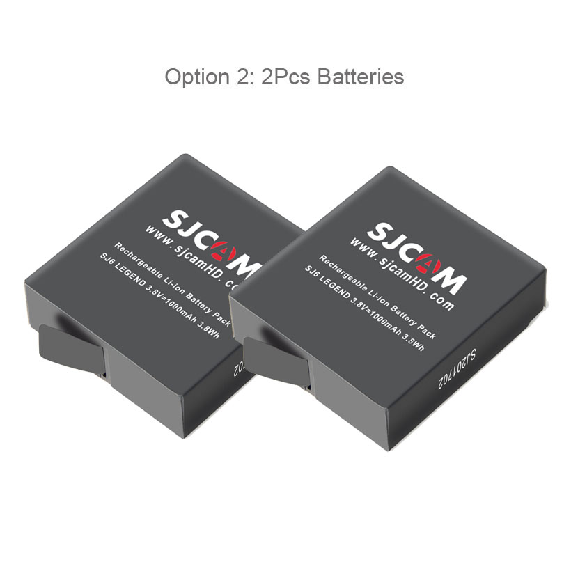 Original SJCAM SJ6 Legend Battery Accessories Dual Charger 1000mAh 3.8V Li-ion Batteries For SJCAM SJ6 Action Camera