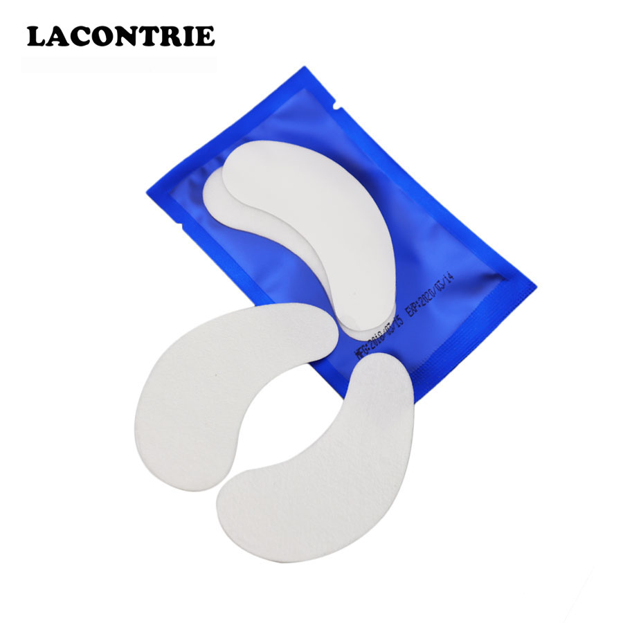 Under Eye Pads Patch 50/100pairs Under Eye Gel Pads for DIY Grafted Eyelash Extension 100% Natural Hydrogel Lint Free Eye Pad