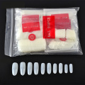 500pcs White Round False Nail Art Tips Full Cover Acrylic Fake Nails French Design Manicure Fingernails Faux Ongles