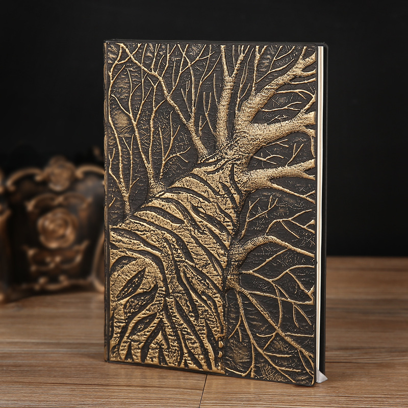 1pcs Creative 100 Sheets Classic Cartoon European Embossed Retro Tree Notebook Upscale Business Office Gift Notepad