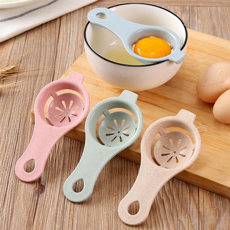 Mini Egg Yolk White Separator Egg Separator Creative Ergonomic Handle Wheat Straw Egg Yolk Separator Egg Tool Kitchen Tools