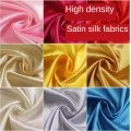 Satin Solid Color Diy Handmade Cloth Clothing Gift Box Satin Wedding Lining Fabric for Dress Blue Sequin Fabric Dye By The meter