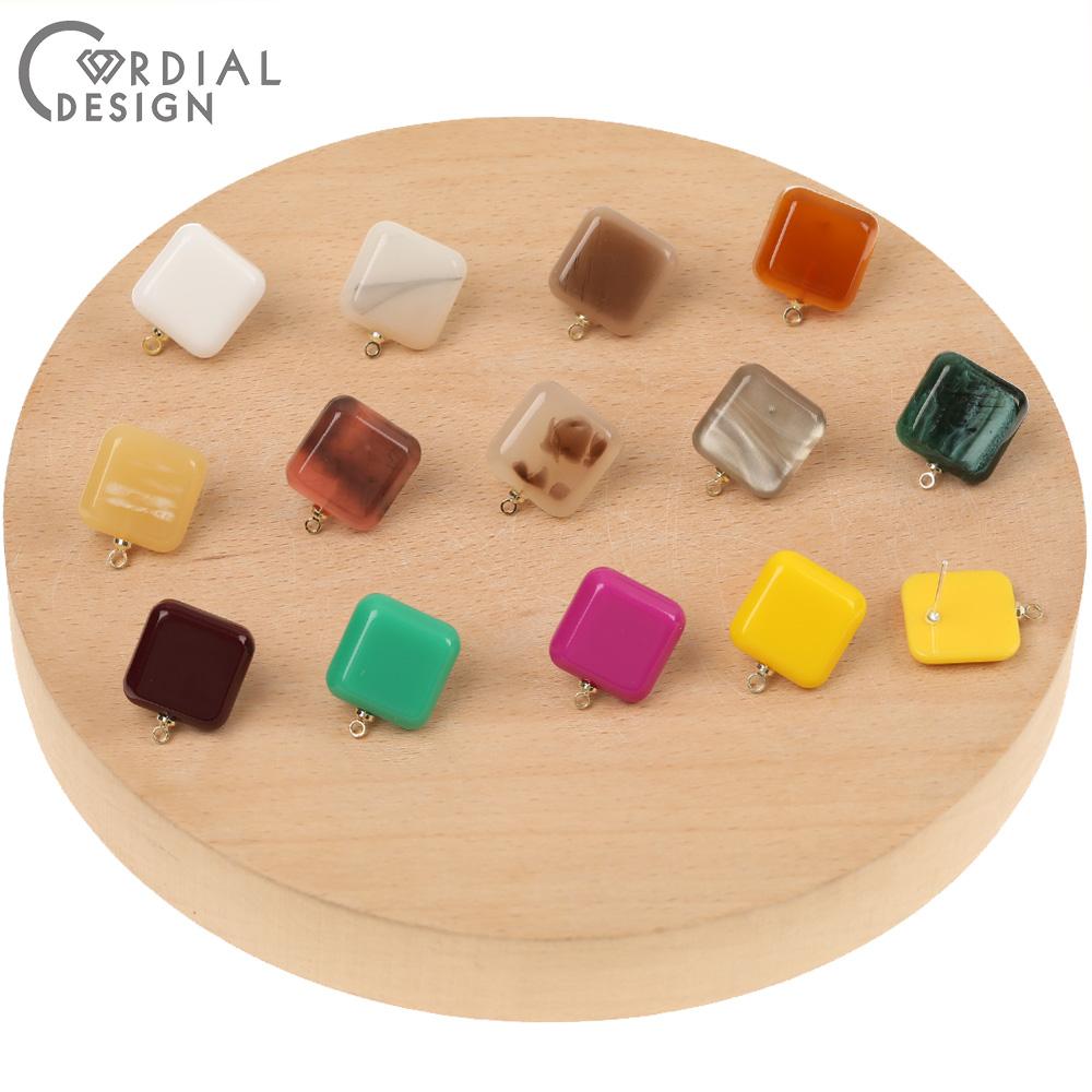 Cordial Design 15*19MM 100Pcs Jewelry Accessories/Resin Earrings Stud/Hand Made/Jewelry Findings & Components/DIY Earring Making