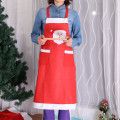 Red Christmas Aprons Adult Santa Claus Aprons Women and Men Dinner Party Decor Home Kitchen Cooking Baking Cleaning Apron 11.30