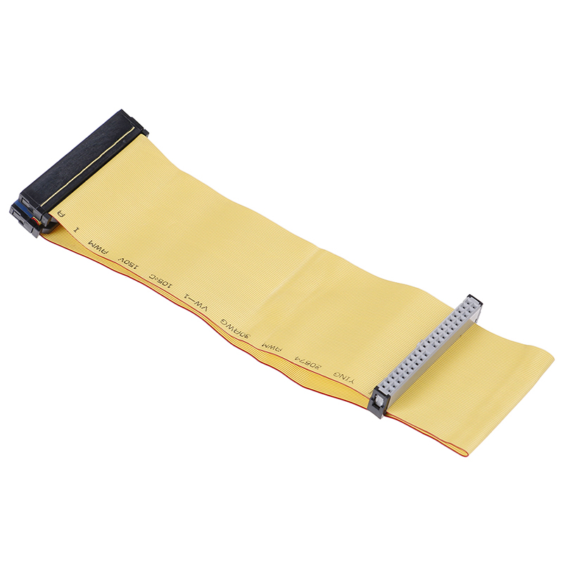 80 Wire 40 Pins PATA/EIDE/IDE Hard Drive DVD Ribbon Cable Yellow 40cm For Dual Devices Telecom Parts
