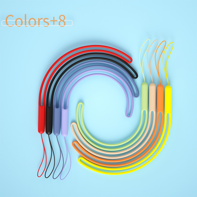 Silicone Anti-lost Lanyarde Mobile Phone Straps Key Lanyard Holders Phone Decoration Neck Strap For Samsung /Xiaomi/Huawei