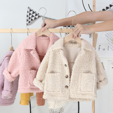 Toddler Kids Clothes Outwear Baby Girls Winter Warm Thicken Long Sleeve Packet Single-Breasted Tops Coat Jacket