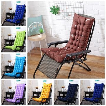 Foldable Recliner Chair Cushion 110x40cm Double-sided Thickened Sun Lounger Chair Couch Seat Pads Soft Rocking Chair Long Mats