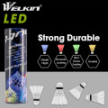 Welkin 4 Pcs Dark Night Colorful LED Badminton Shuttlecocks Lighting Birdies Glowing Badminton for Outdoor Sports Shuttle cock