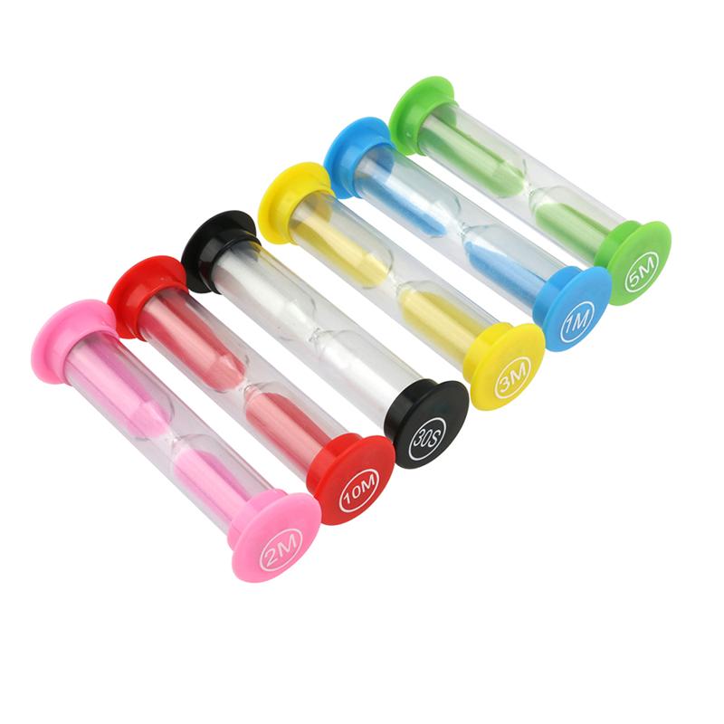 Colorful Hourglass Sandglass Sand Clock Timers 6 Colors 30sec / 1min / 2mins / 3mins / 5mins / 10mins Kitchen Tools Accessories