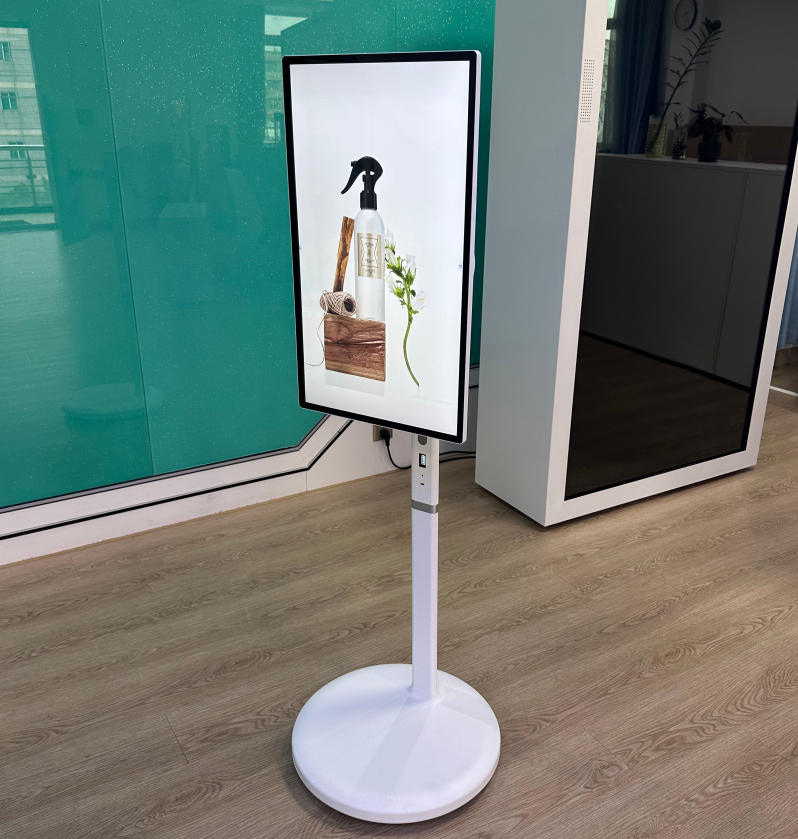 32-Inch Android Touch Screen TV on Wheels with Battery display and connections