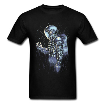Disappear T-shirts Fitted Men T Shirt Birthday Tshirts NEW YEAR DAY Cotton Fabric Tees Astronaut Print Clothes Black Top Quality