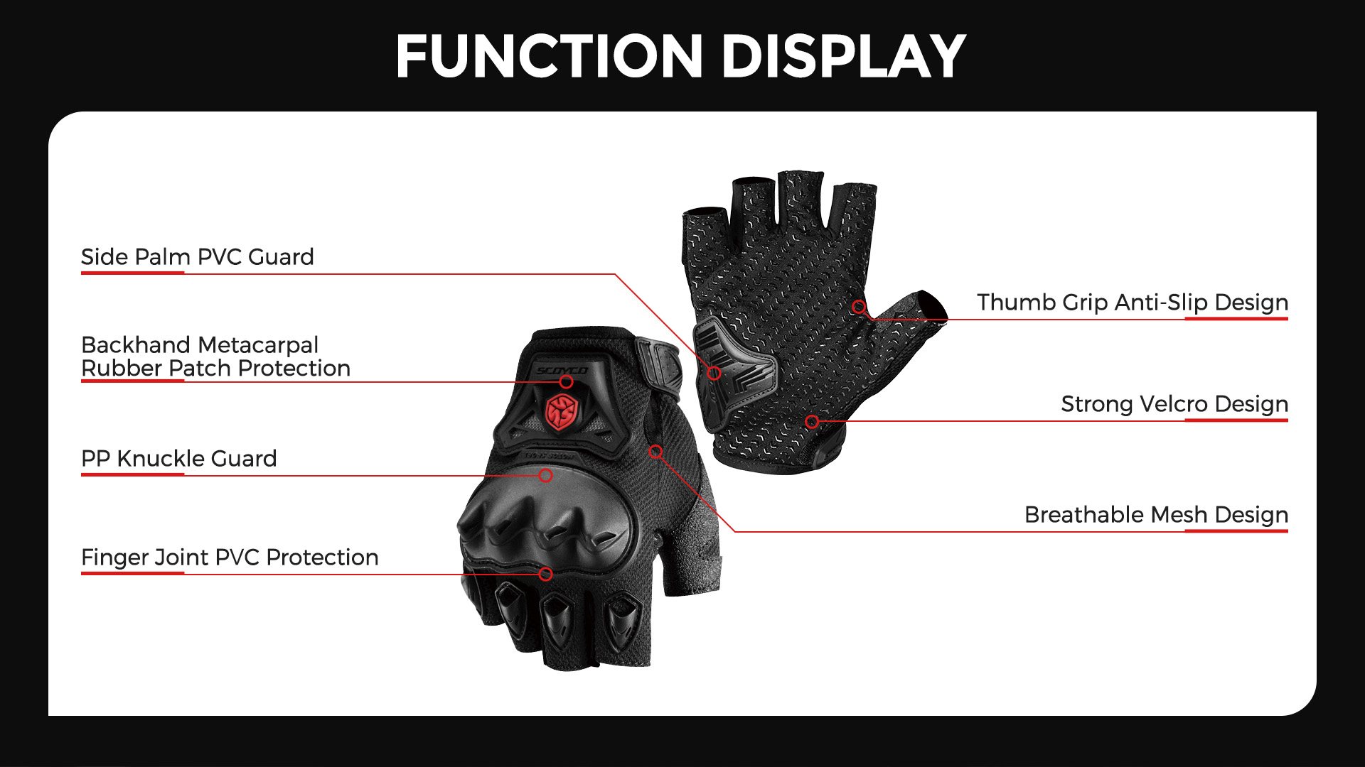 fingerless leather motorcycle gloves