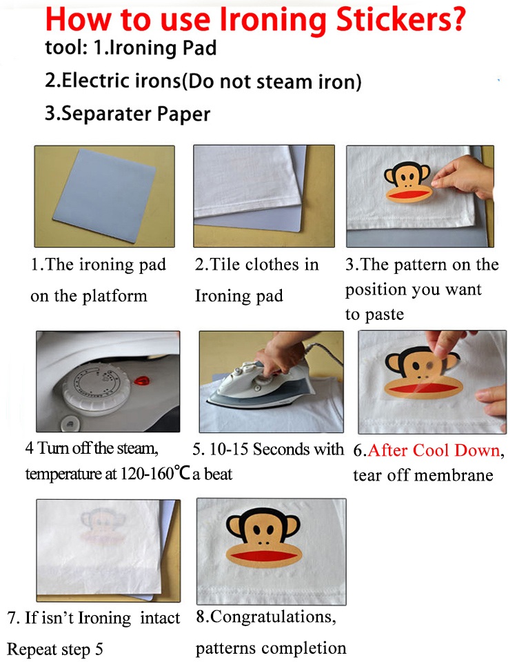 28x19cm Fashion panda Iron on Patches For DIY Heat Transfer Clothes T-shirt Thermal transfer stickers Decoration Printing