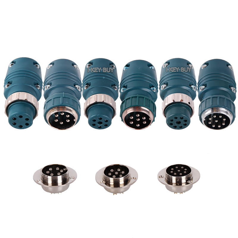 Gas Shielded Welding Machine Wire Feeder 6/ 7/ 9 Core Aviation Plug Socket Control Wire Coupling Quick Connector