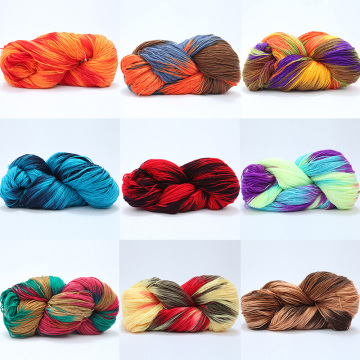 Dyed Flashy Chunky Crochet Yarn Colorful Milk Cotton Yarn Baby Sweaters Knitting Mohair Wool Yarn Crochet Needle Approx 50g