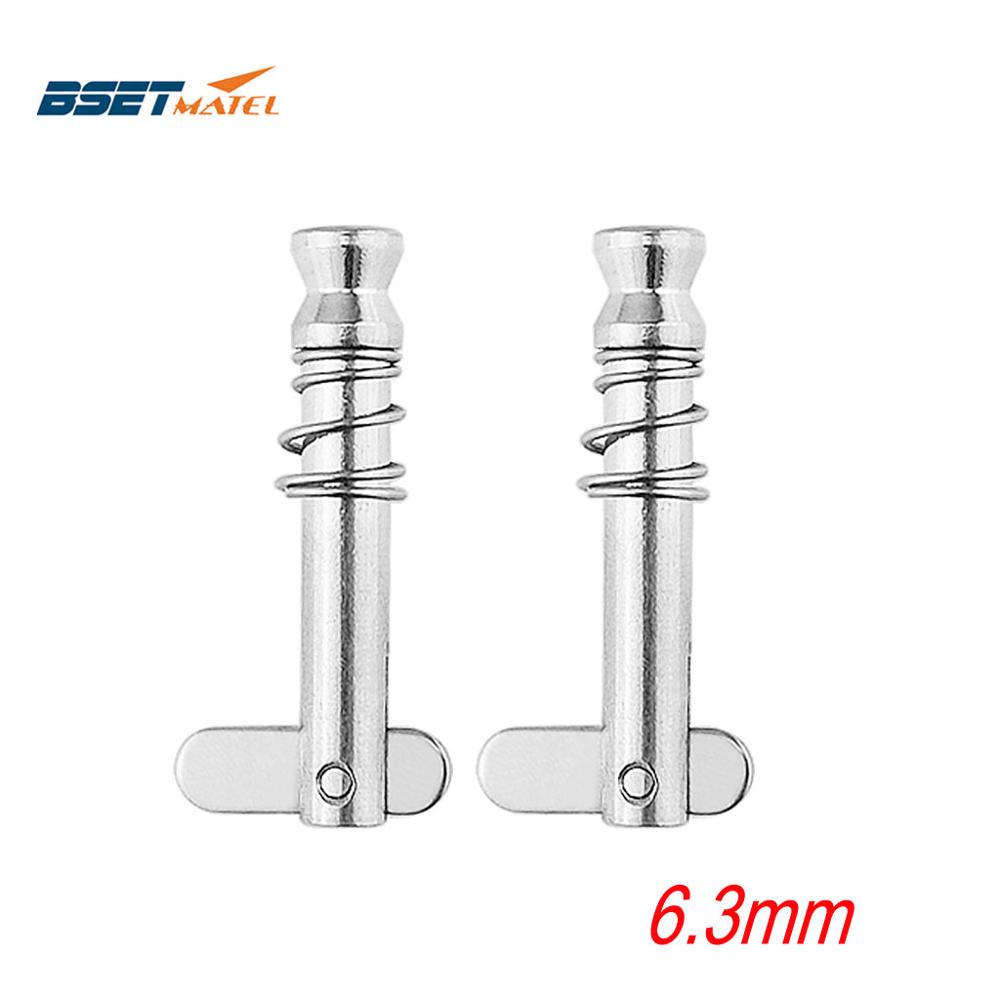 2PCS Stainless Steel 316 Marine Grade 6.3*42mm 1/4 inch Quick Release Pin for Boat Bimini Top Deck Hinge Marine hardware