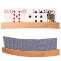 1pc Wooden Hands-Free Playing Card Holder Board Game Poker Seat Lazy Poker Base XXUF