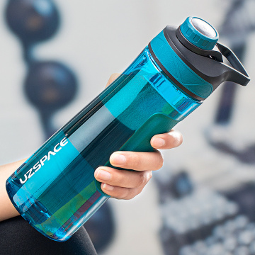 2020 New UZSPACE Water Bottle Shaker Portable Sport Plastic Cup Gym Kettle Men Female Student Outdoor Tour Drink Bottle BPA Free