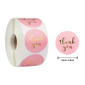 1000pcs/2 rolls Thank You Stickers Seal Labels Scrapbook Handmade Sticker Wedding Party Christmas Gift Bag Decorations