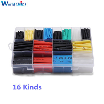 580pcs Polyolefin Shrinking Assorted Heat Shrink Tube 2:1 Wrap Wire Cable Insulated Sleeving Tubing Heat Shrink Tubes with Box