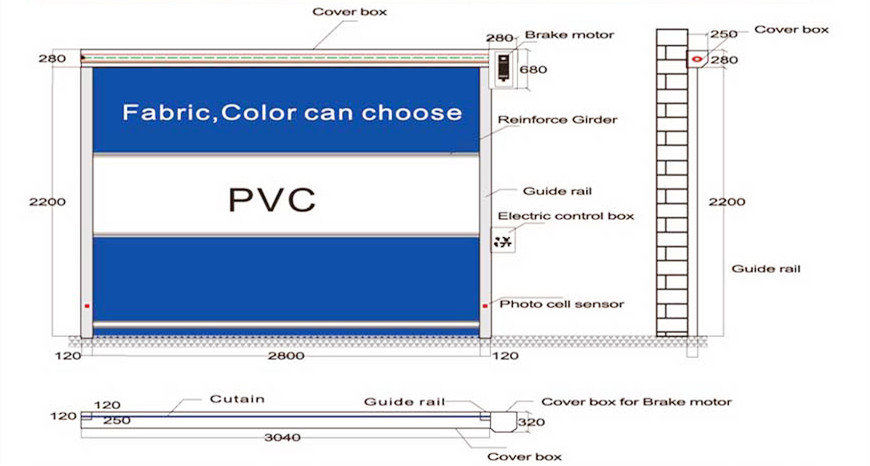 PVC roller shutter design