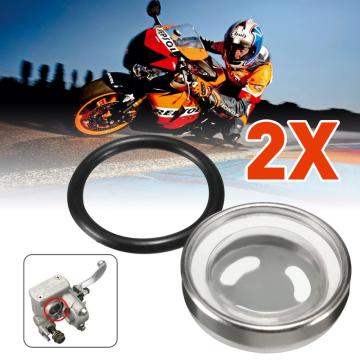 2Pcs 18mm Master Brake Cylinder Reservoir Sight Glass Gasket Motorcycle Dirt Bike For Honda/Suzuki/Kawasaki/Harley