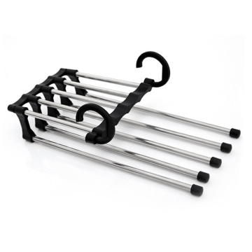 1pc Portable Clothes Hanger organizer Stainless Steel Pants Hanger Space Saving Scarf Hangers Drying Racks Home Storage Support