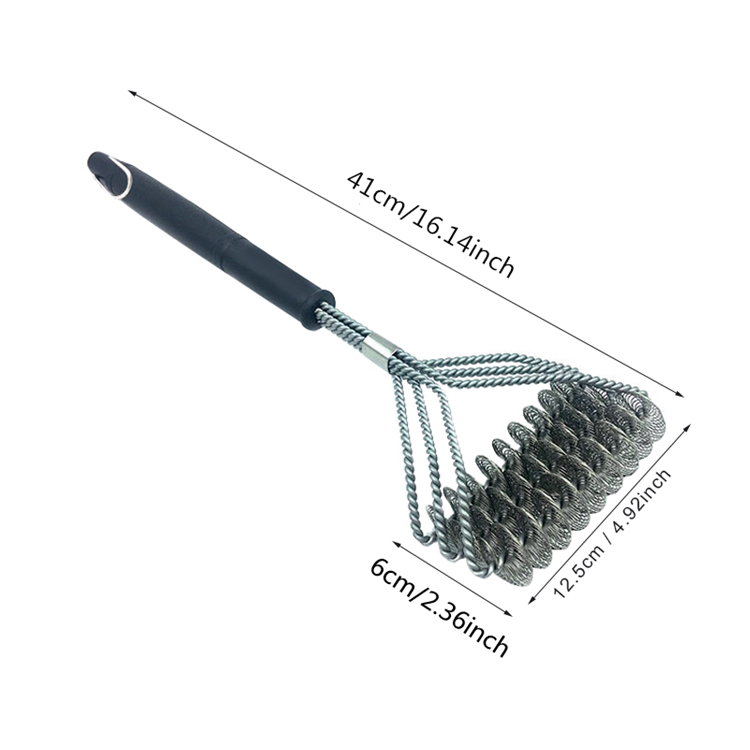 Barbecue Grill BBQ Brush Clean Tool Stainless Steel Wire Bristles Non-stick Cleaning Brushes With Handle Durable Cook Accessorie