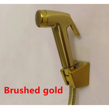 abs Brushed Gold Bidet Bathroom Hand Shower Bidet Toilet Sprayer Hygienic Shower Bidet Tap Wall Mount Bidet Faucet BG809