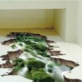 Floor Wall Sticker 3D Removable Decals Wallpaper For Room Home Decoration Waterfall #