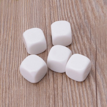 5pcs 20mm Blank Dice Acrylic White Dice Kid DIY Toy Write Painting Graffiti Family Games Accessories