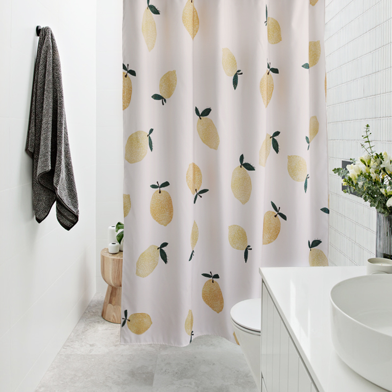 Customizable Fresh pears Shower curtain Bathroom partition curtain Waterproof and mildew proof thick fabric Home accessories