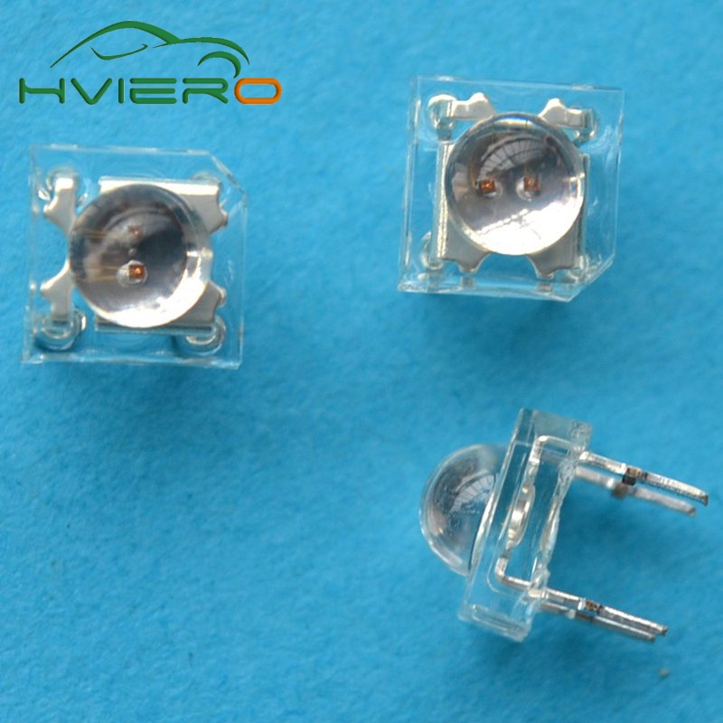 100pcs Bright Blue Led 5mm Dome Super Flux Water Clear Piranha Diode 555~560NM 2000~2600MCD Leds Car Light Diodes Lamp Bulb