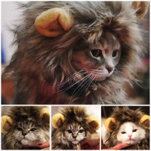 Halloween Costumes For Cats Furry Pet Hat Costume Lion Mane Wig Cat Pets Halloween Fancy Dress Up With Ears Party Drop Shipping