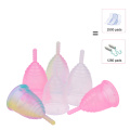 Medical Grade Silicone Menstrual Cup Feminine Hygiene Rainbow Menstrual Supplies For Lady Health Care Tools New~