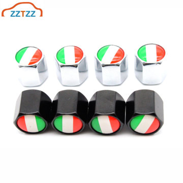 4 Pcs/Set Italy Flag Car Valve Caps Car Dust Caps Tire Wheel Stem Air Valve Caps Valve Stem Cover for Cars Moto Bike