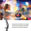 BM800 Professional Suspension Microphone Kit Studio Live Stream Broadcasting Recording Condenser Microphone Set(Silver)