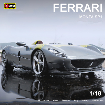 Bburago 1:18 Ferrari Concept cars Monza SP1 Roadster Car Static Simulation Diecast Alloy Model Car Toy collection gift