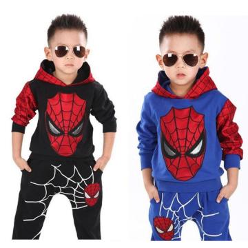 Spiderman children costume boys clothing sets spring coat kids Pant 2pcs clothes Set girls hoodies and sweatshirt trousers baby