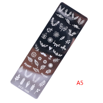 1pc Nail Stamping Plates Flower Leaf Templates Manicure Print Stencil Tools