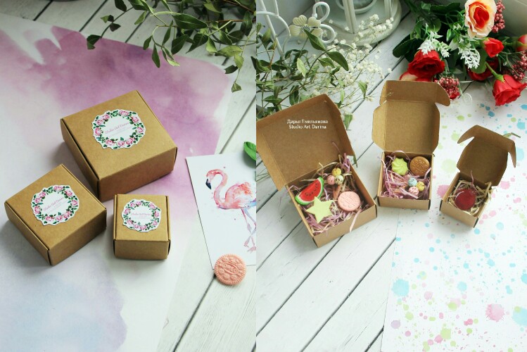 100pcs/lot- Blank White Paper Party Boxes Smart Little Sized Craftwork Gift Fastener Ear Rings Aircraft Cardboard Boxes